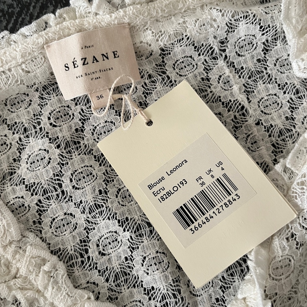 BNWT Sezane Leonora Blouse Size US 4 - Picture 3 of 7